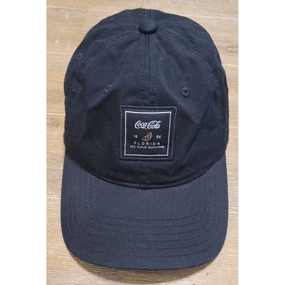 Authentic Coca Cola Black Patch Hat Florida Ice Cold Sunshine Snapback Cap